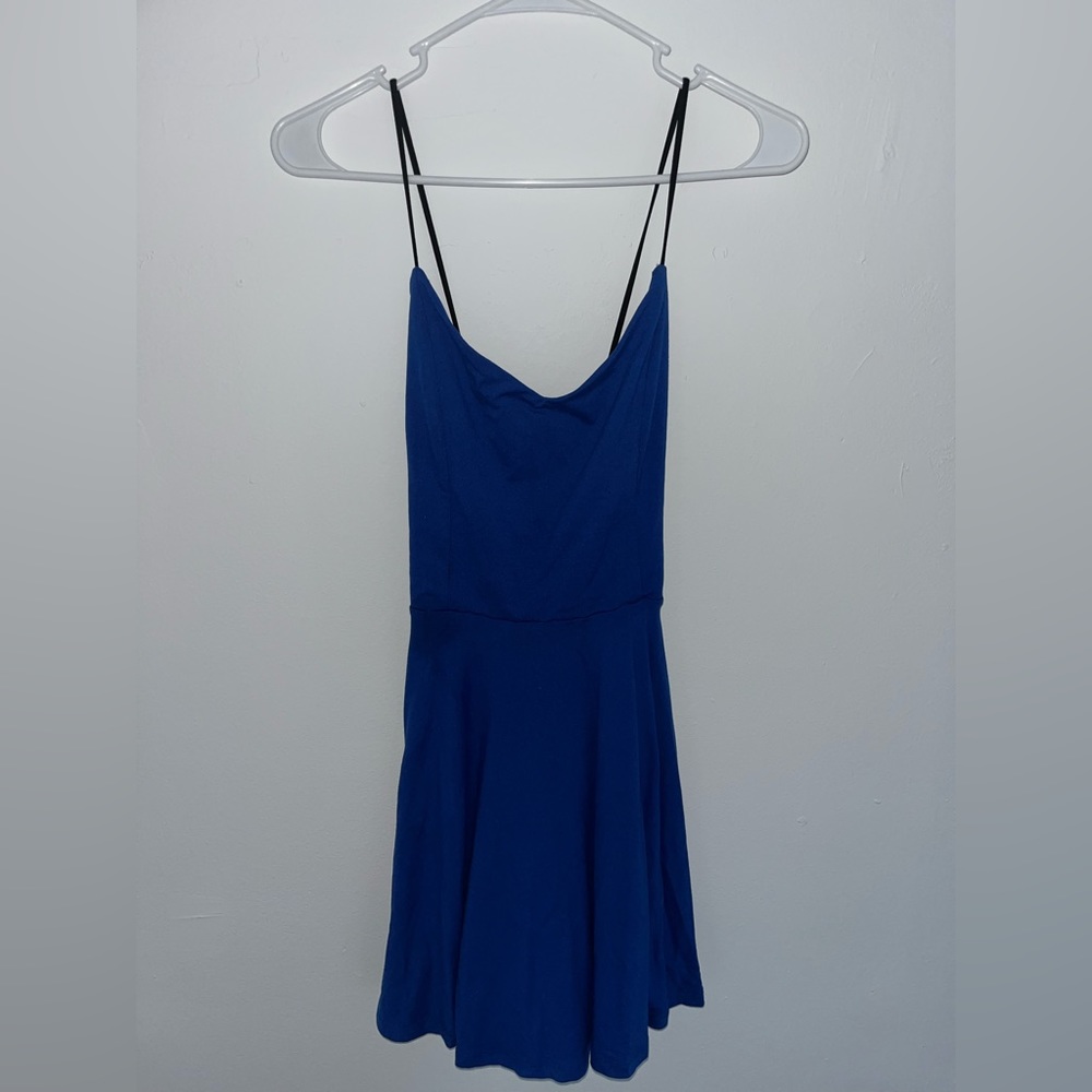 Blue Cross Back Dress